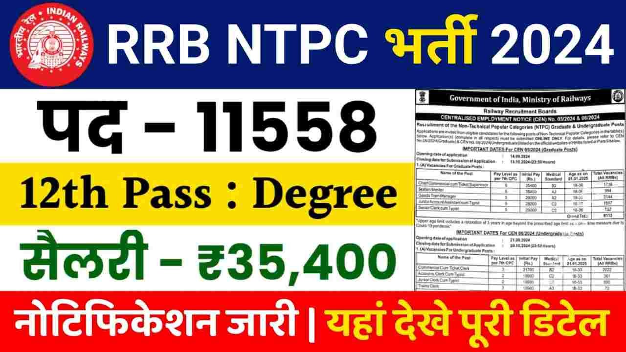 RRB NTPC Recruitment 2024