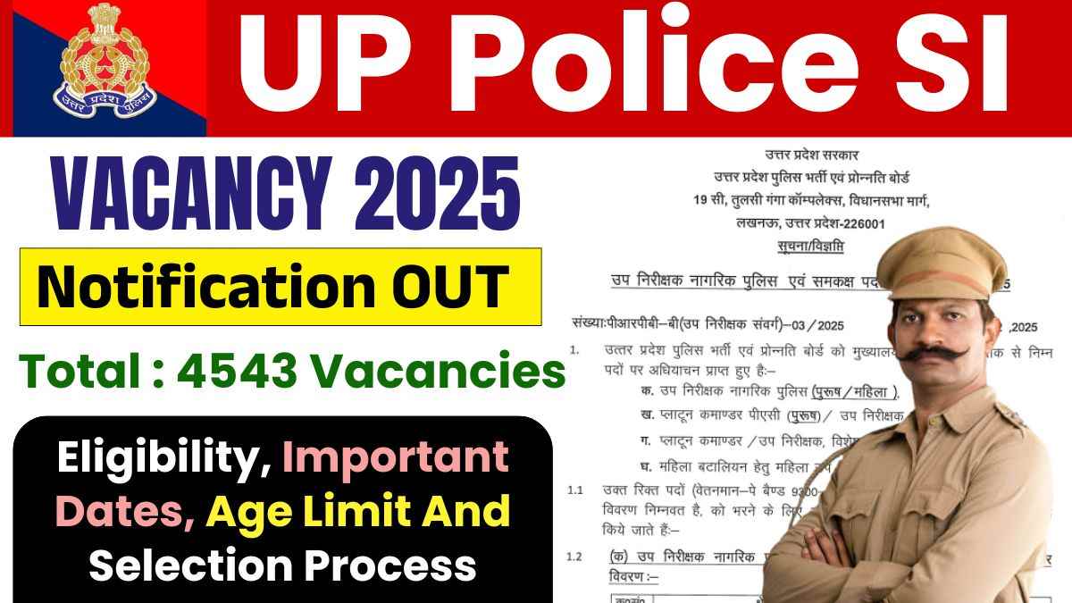 UP Police SI Vacancy