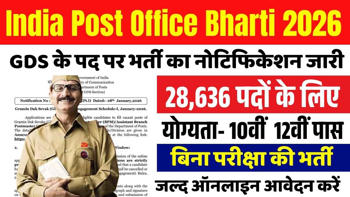 India Post Office GDS New Bharti 2026 Apply Form