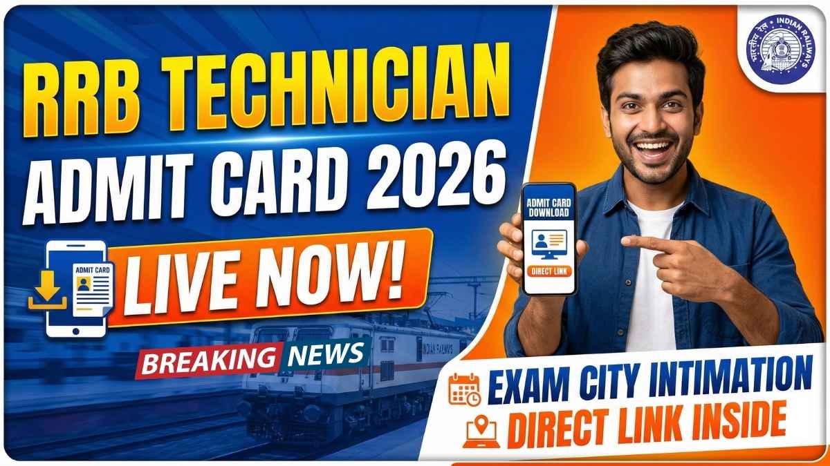 RRB Technician Admit Card 2026